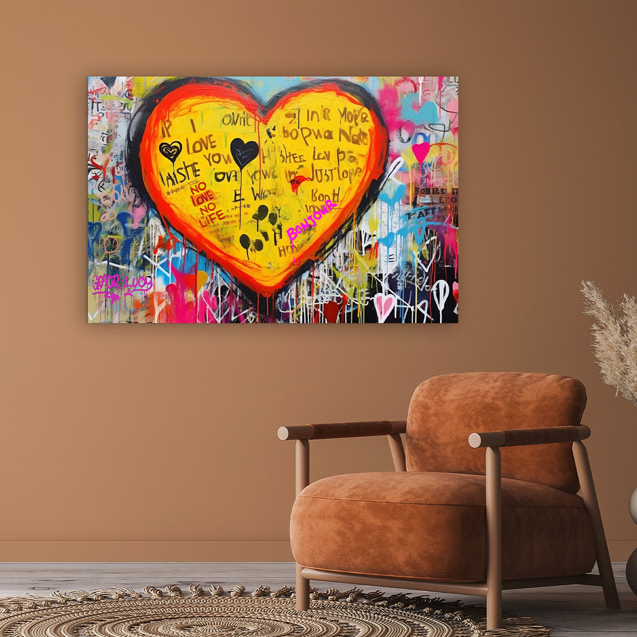 tableau en verre plein d'amour