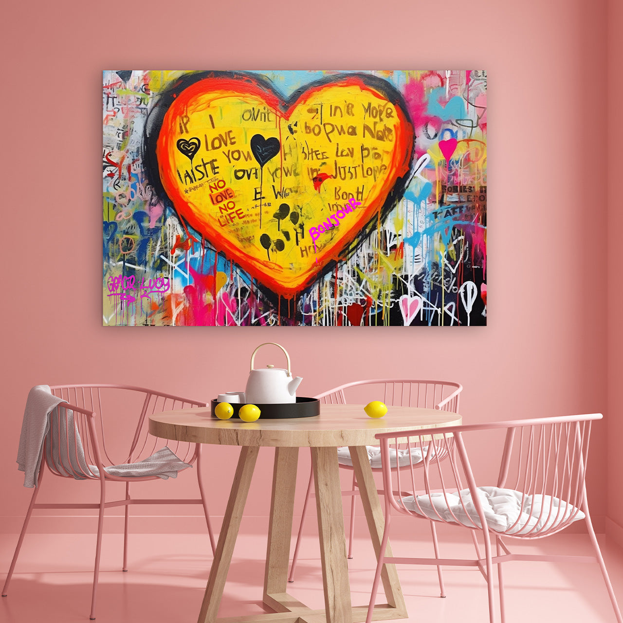 tableau en verre plein d'amour