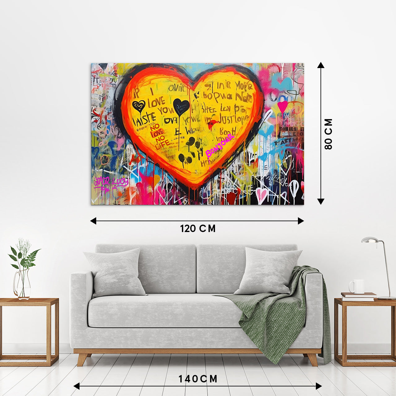 tableau en verre plein d'amour