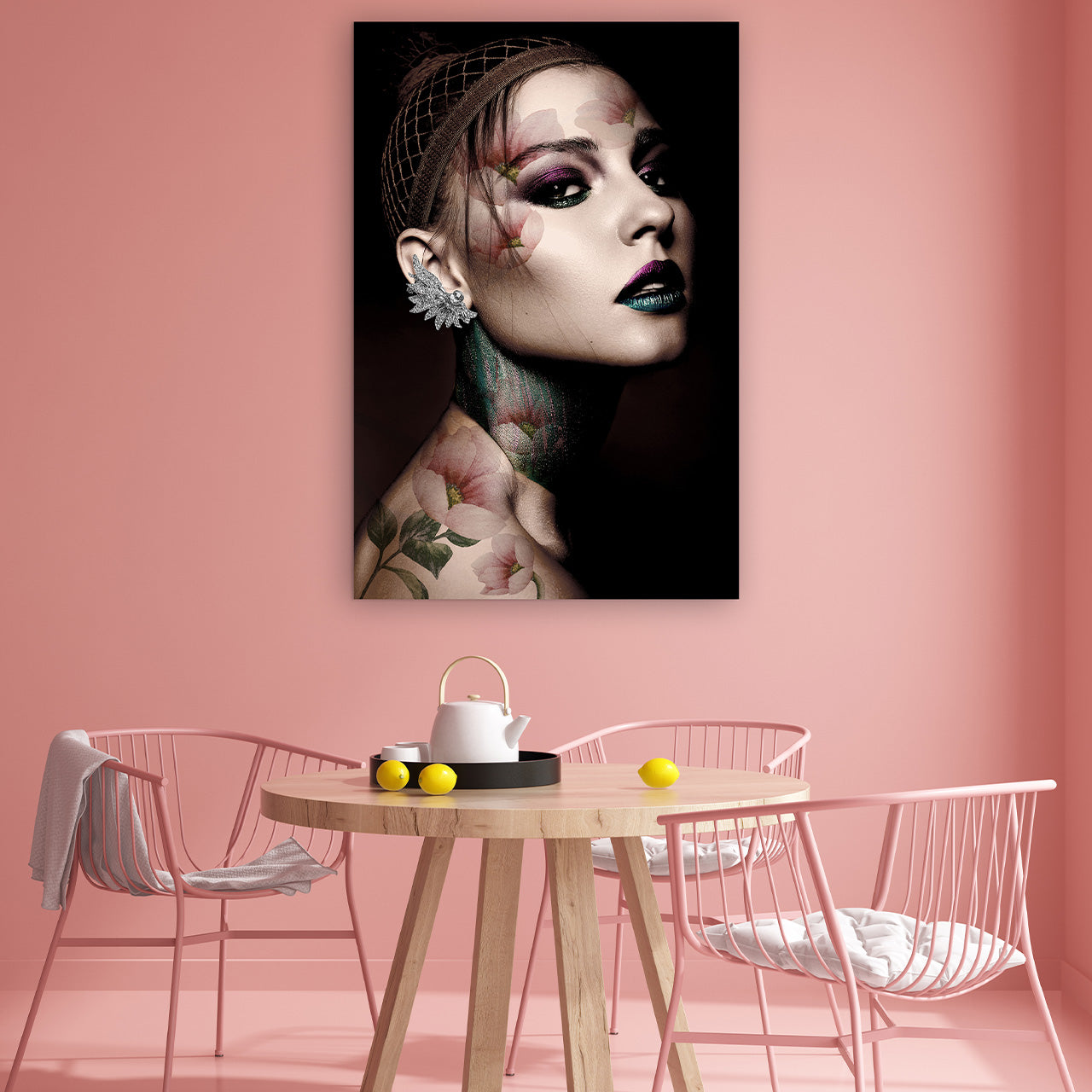 glass picture Lady of Roses