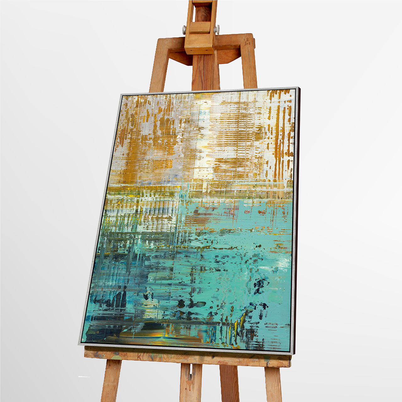Painting turquoise gold