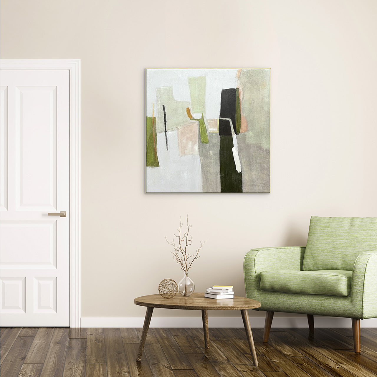 Painting Olive Color Blocks