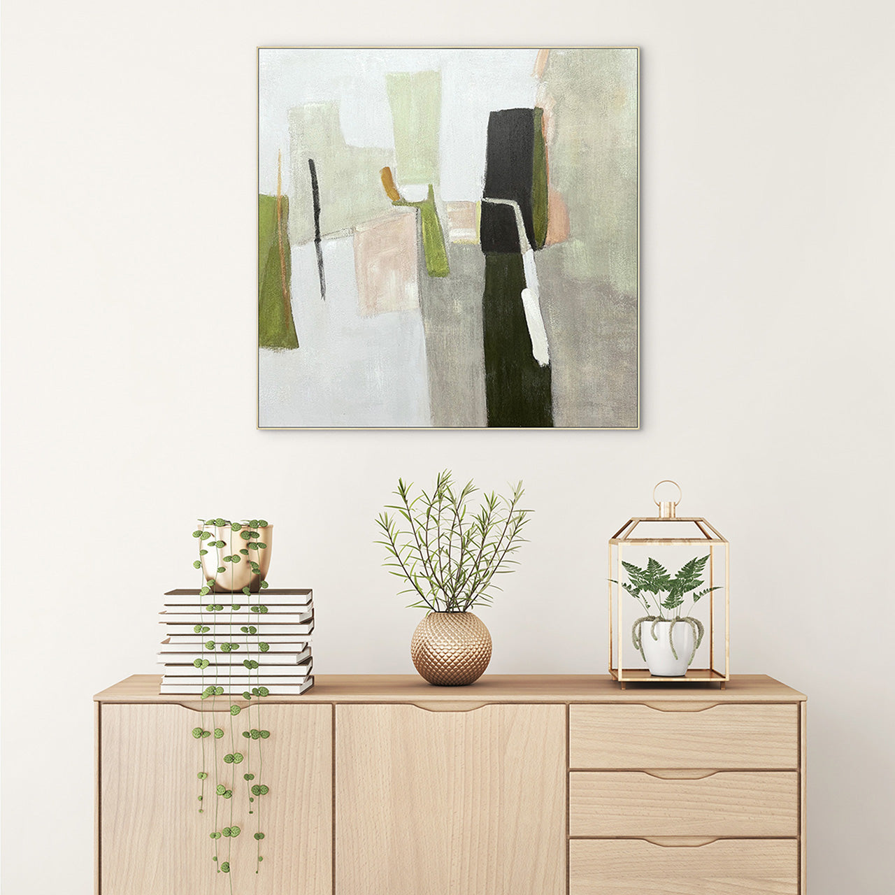 Painting Olive Color Blocks