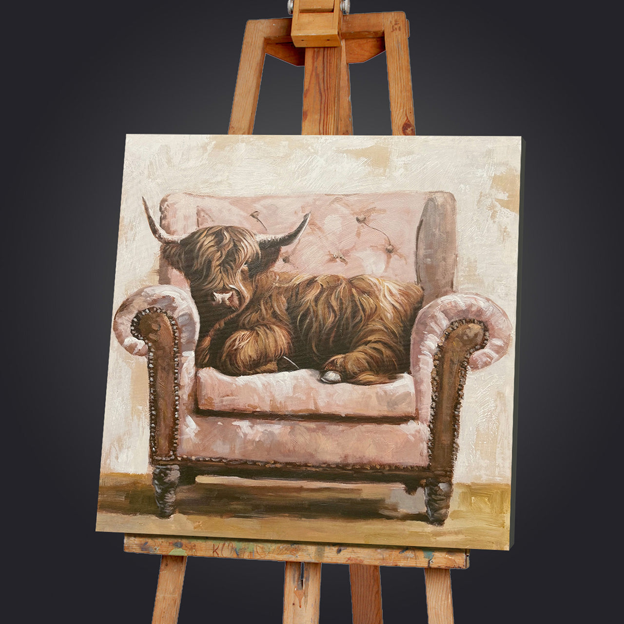 Gemälde Sofa Cattle