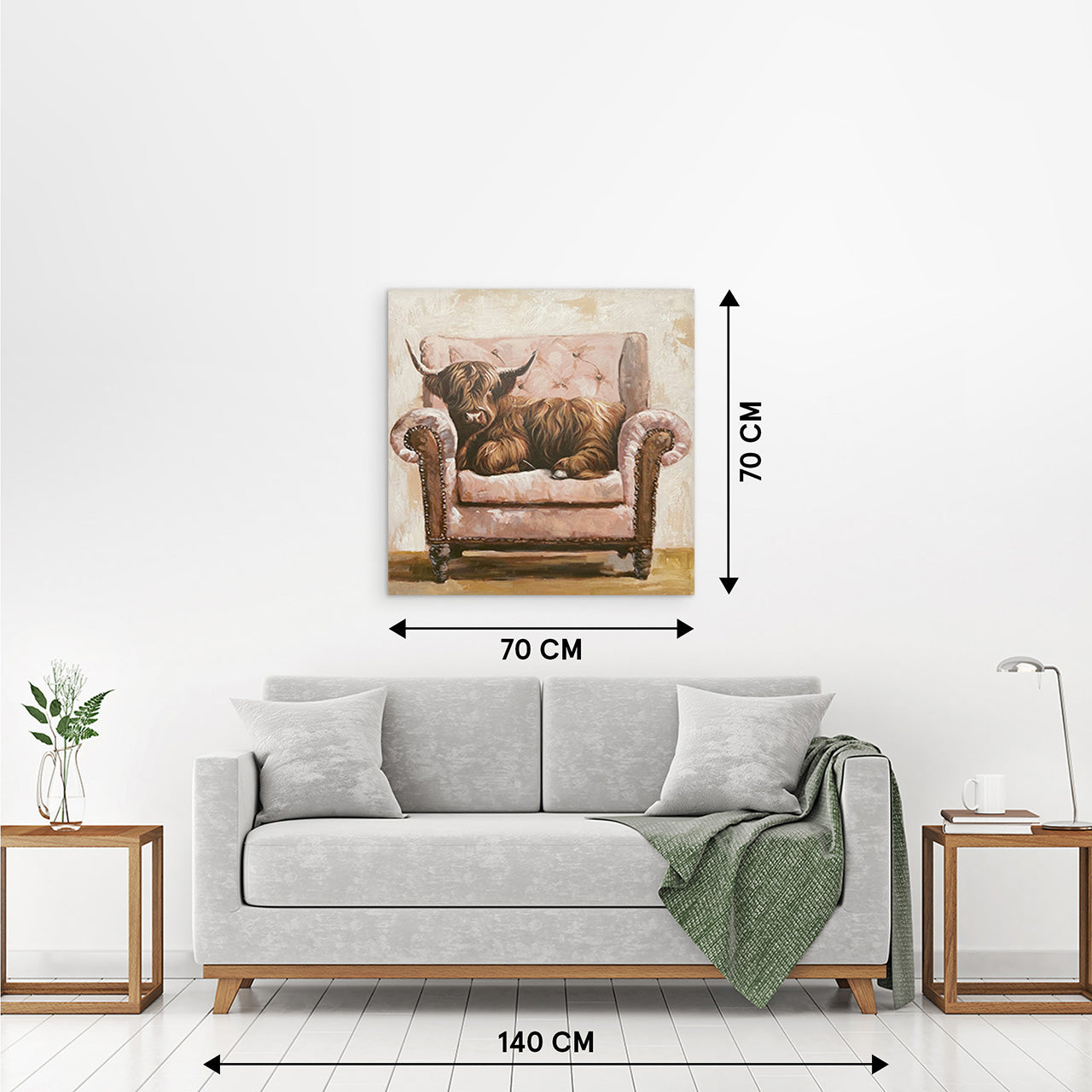 Gemälde Sofa Cattle