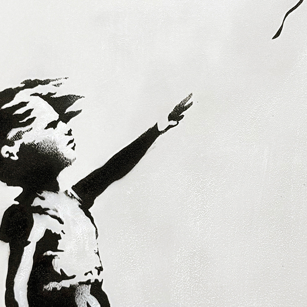 Peinture d'une fille au ballon d'amour