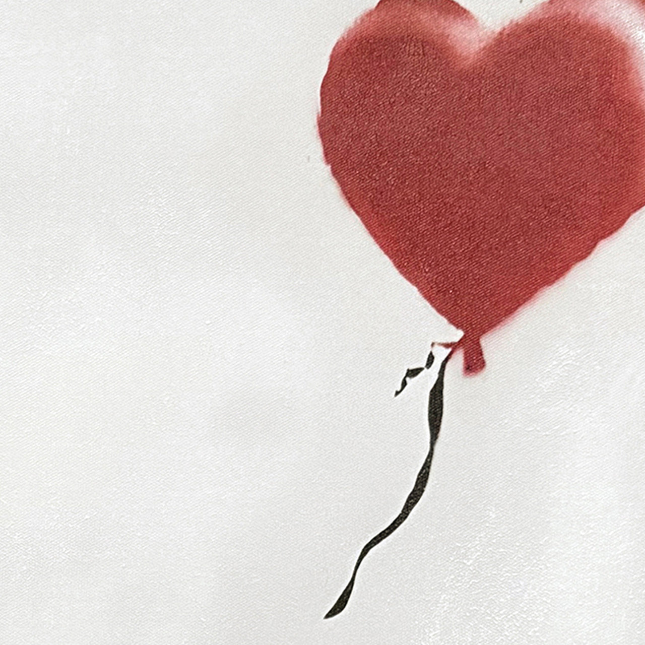 Peinture d'une fille au ballon d'amour