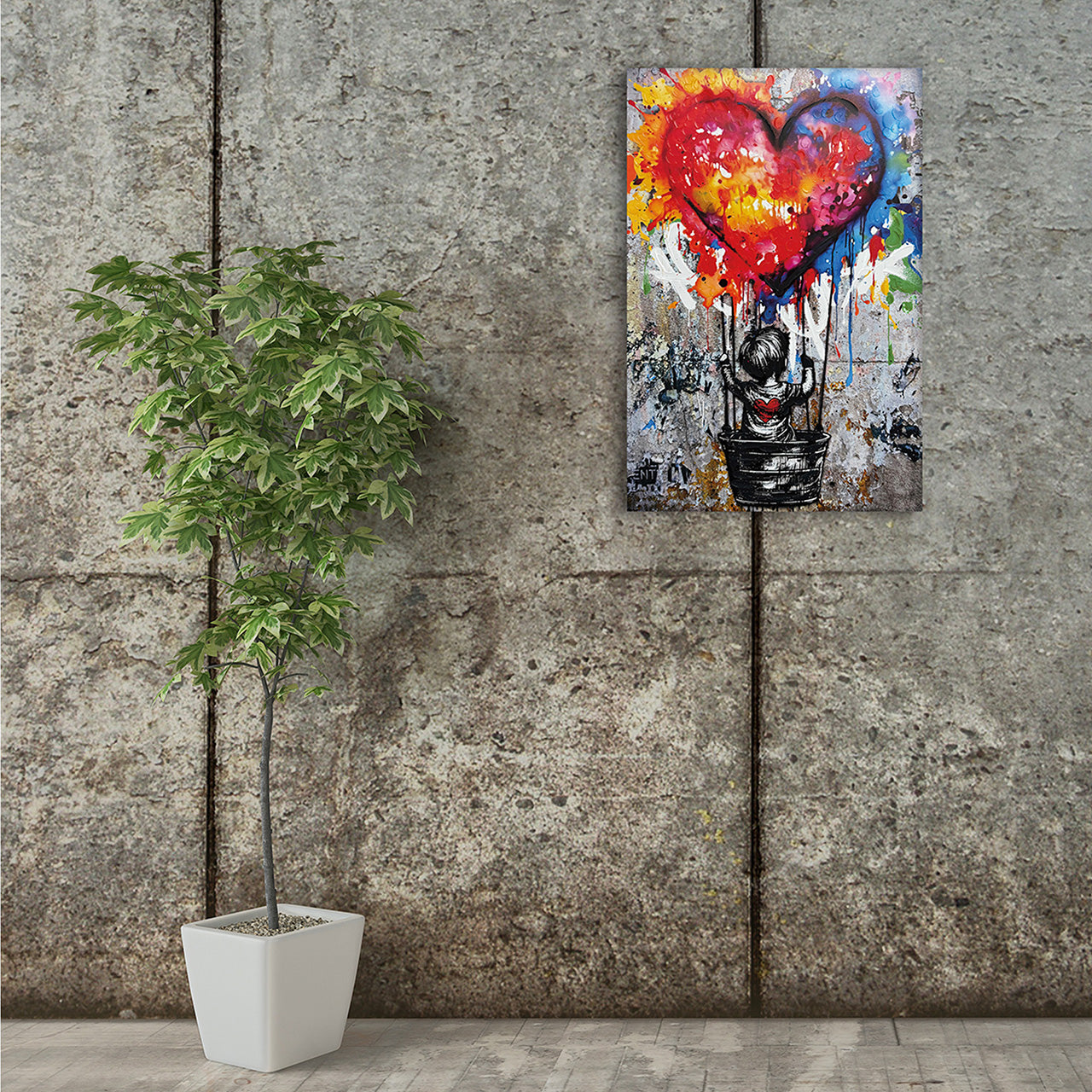 Painting Love Balloon