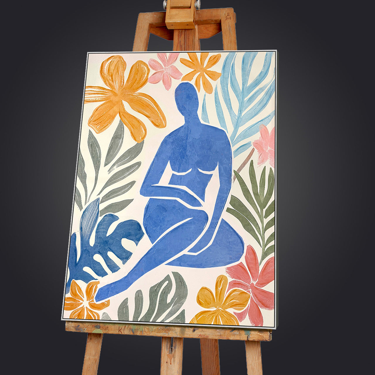 Painting Matisse-inspired Blue Nude