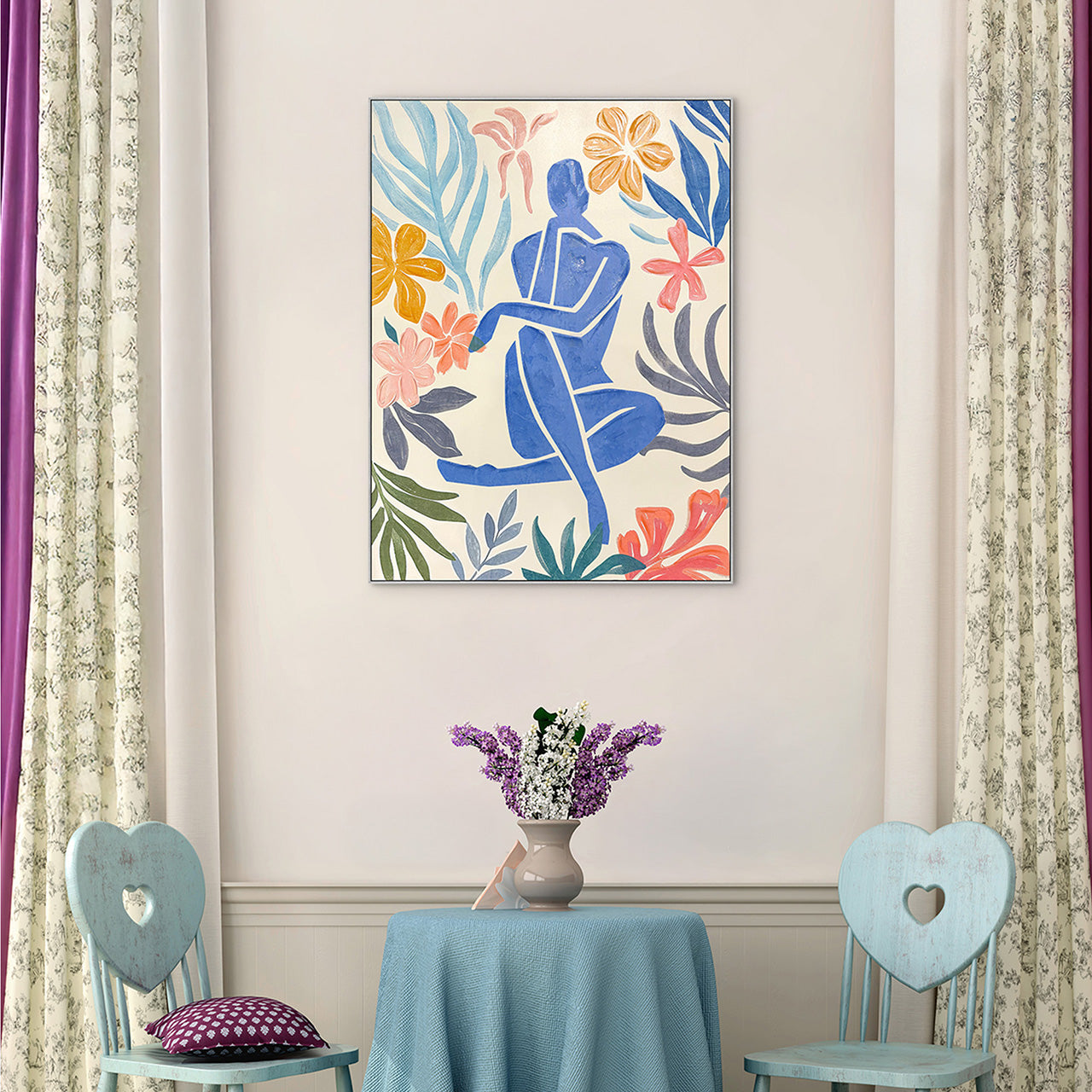 Matisse-inspired Blue Nude Painting