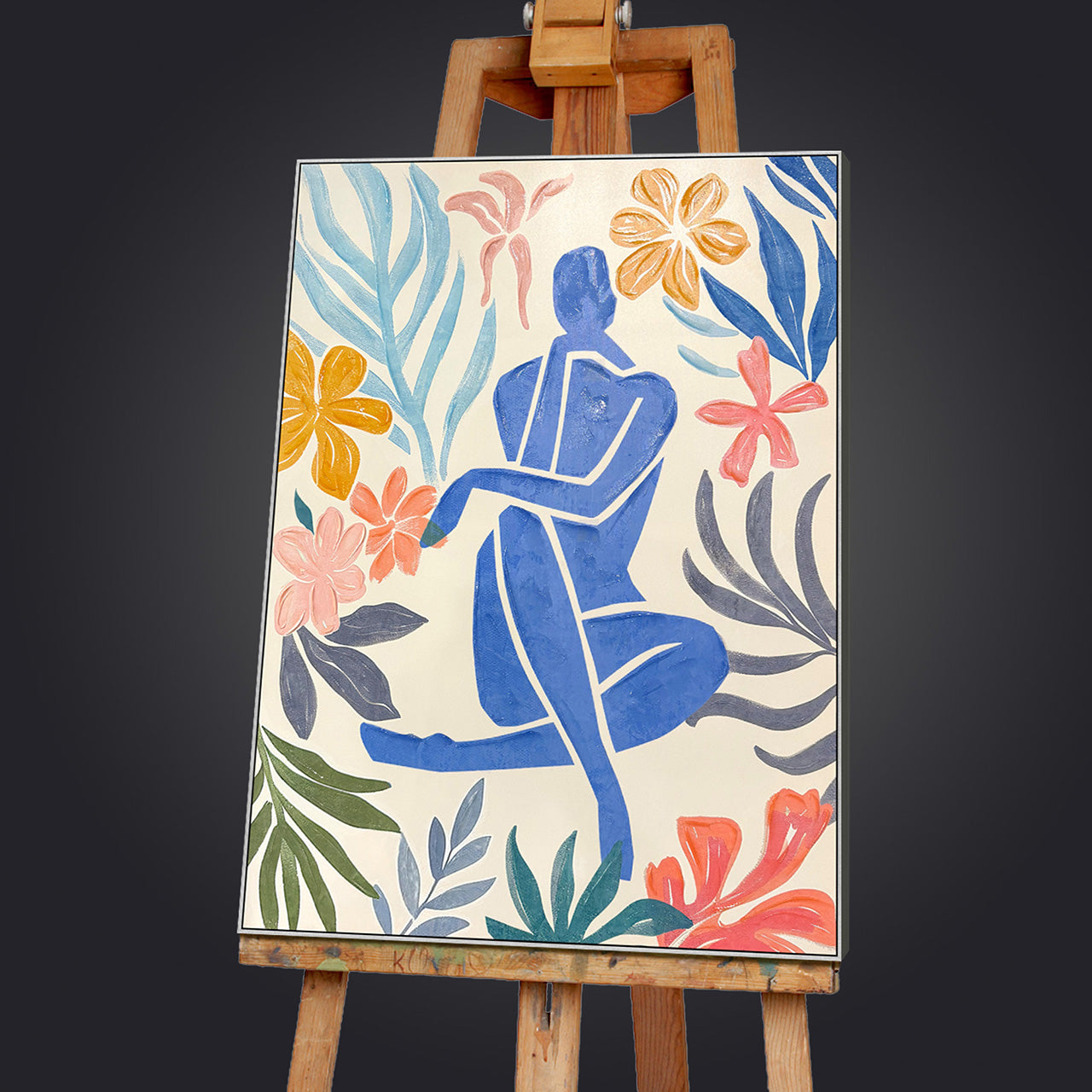 Matisse-inspired Blue Nude Painting