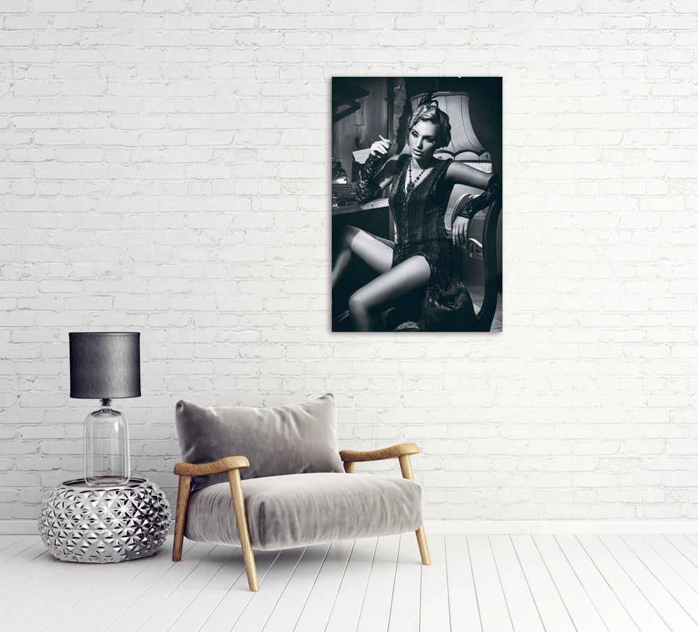 Glass Picture Ladies in Charleston Dress