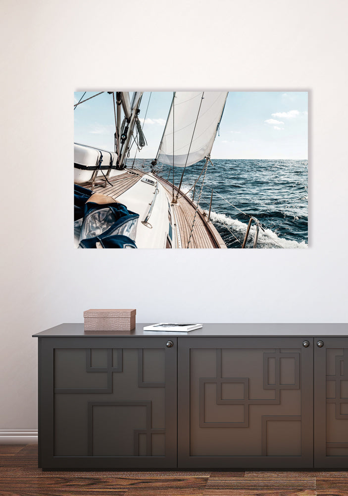 tableau en verre voilier