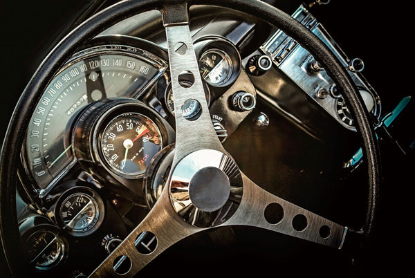 glass picture steering wheel
