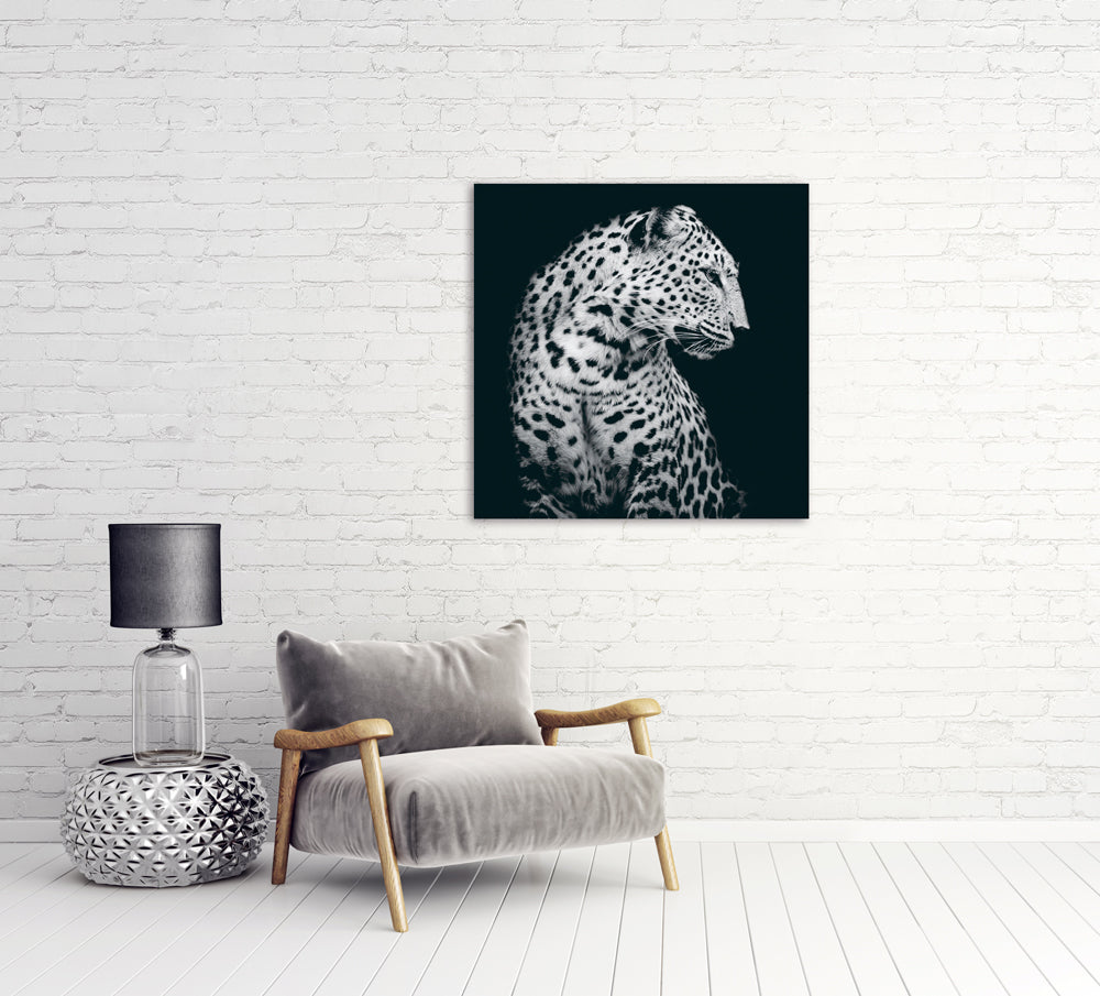 tableau en verre Majestic Leopard