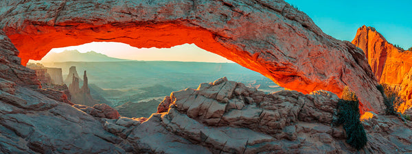 Glass picture rock formation at sunrise