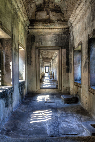 Glass picture Old abandoned hallway