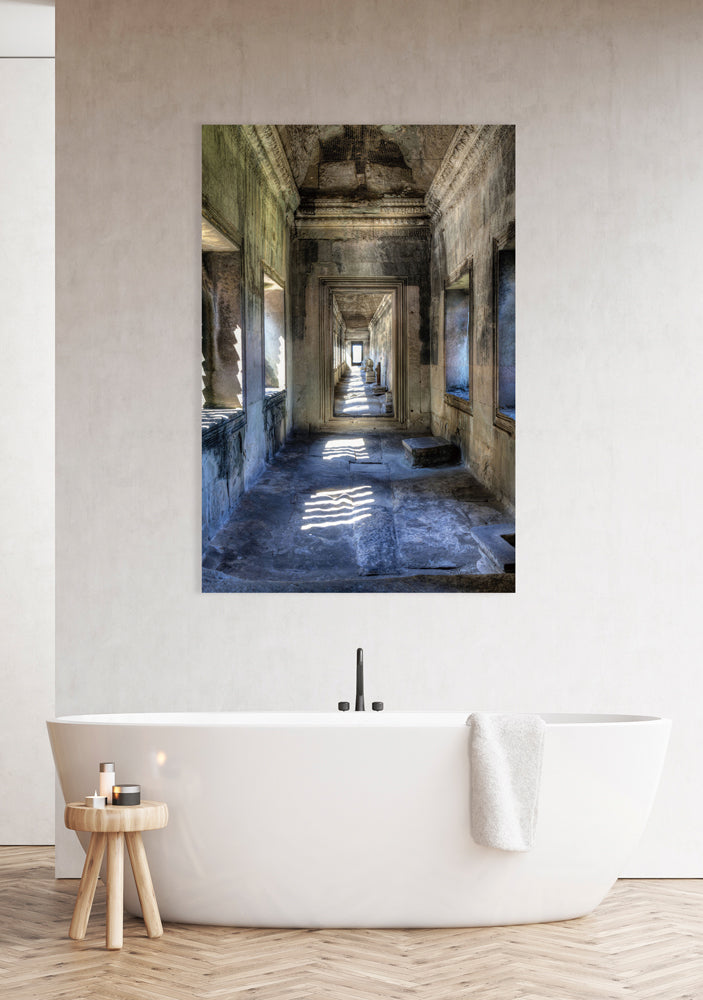 Glass picture Old abandoned hallway