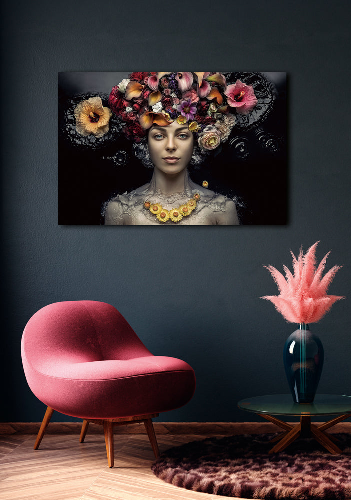 glass picture Flower Beauty