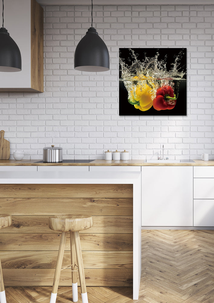 tableau en verre Splash Paprika