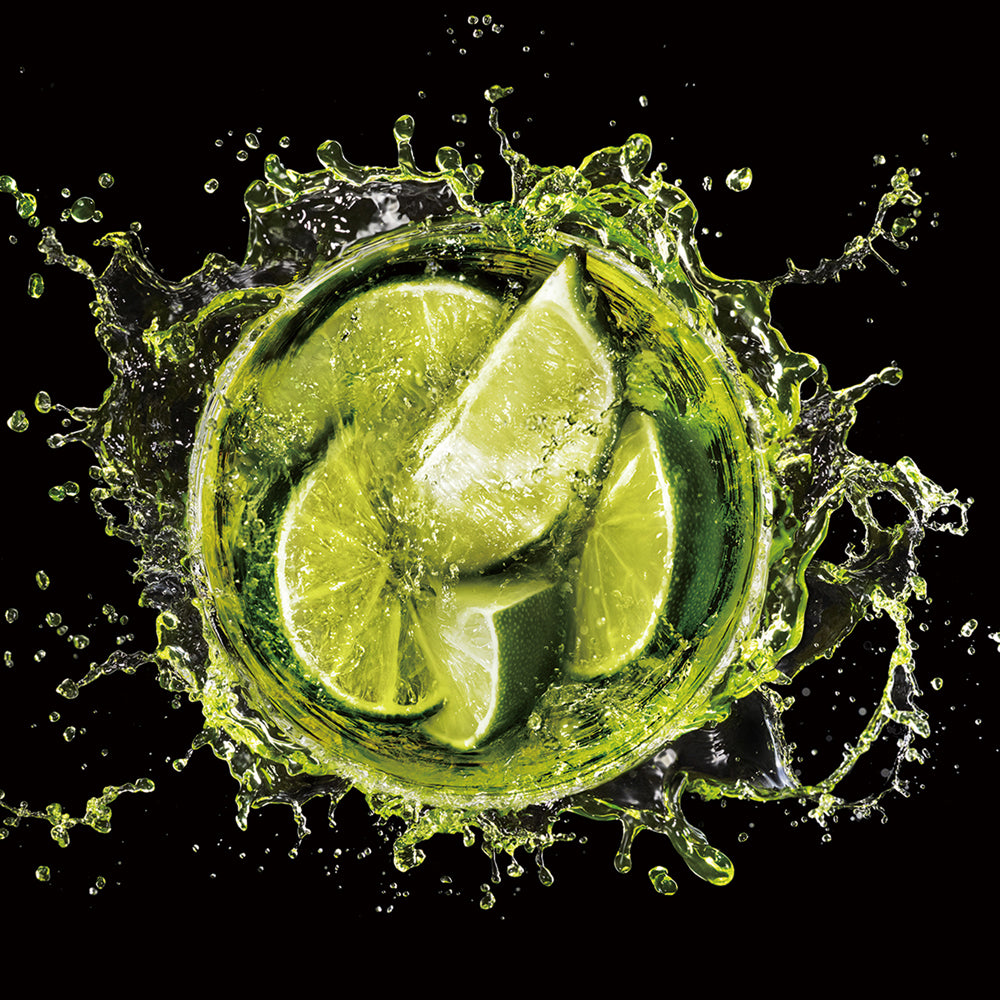 Tableau en verre Splash Limes III
