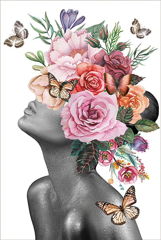 La beauté avec des fleurs