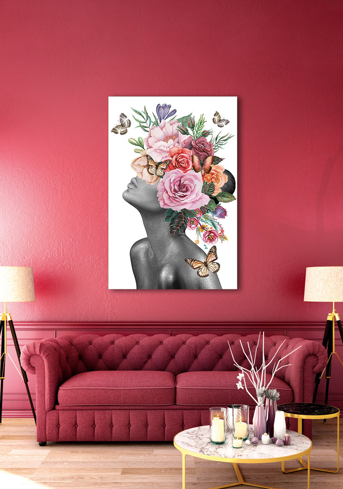 La beauté avec des fleurs