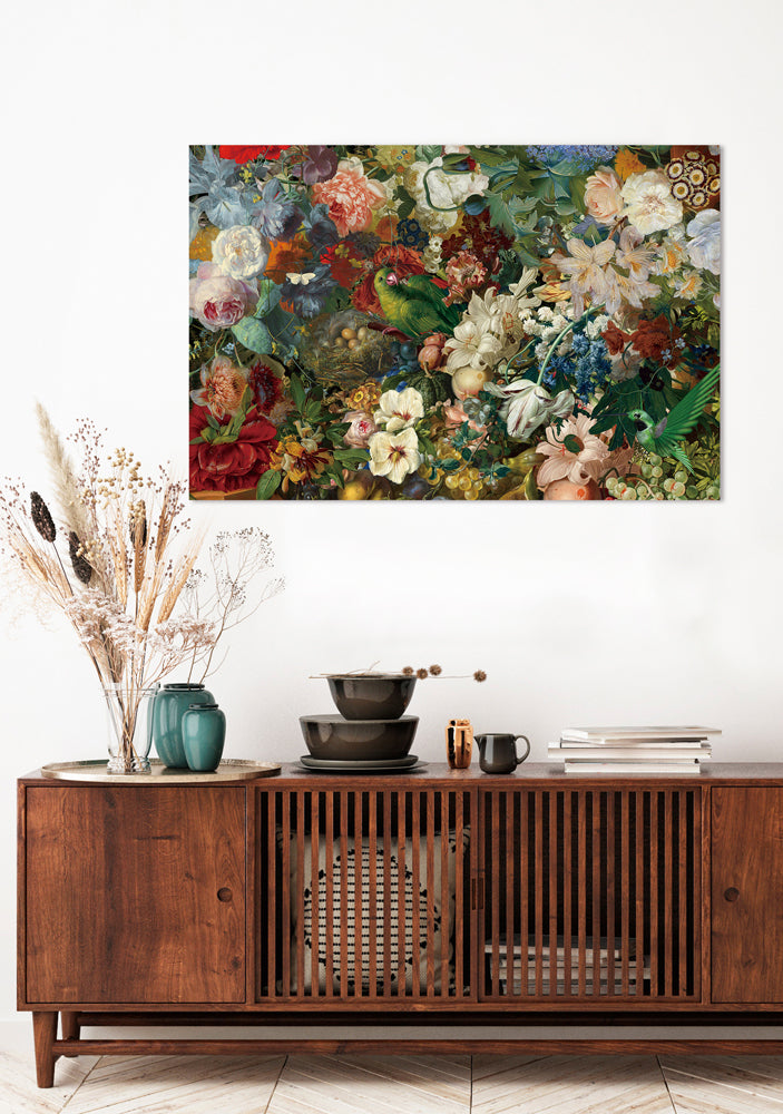 tableau en verre Fleurs nostalgiques