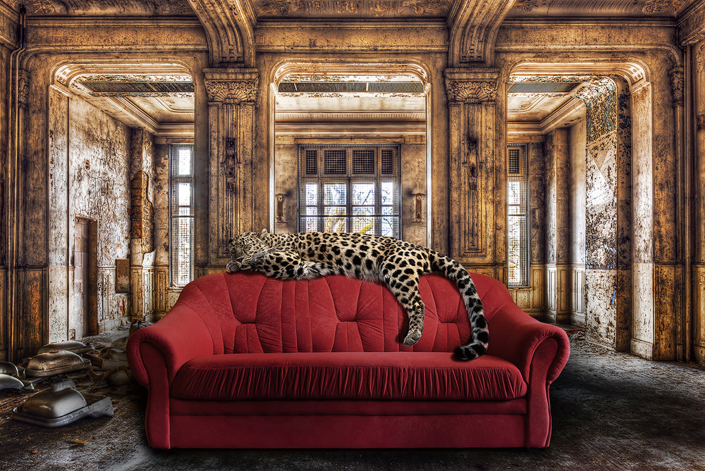 glass picture Relaxing Leo