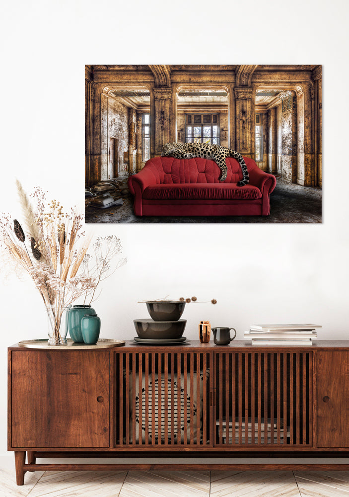 glass picture Relaxing Leo