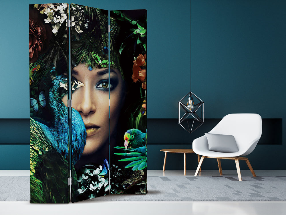 Paravent Motif Réversible "Jungle"