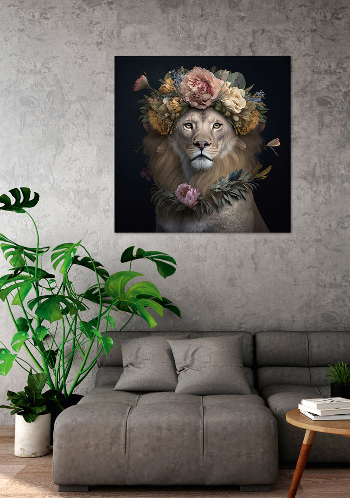 tableau en verre Roi des Fleurs