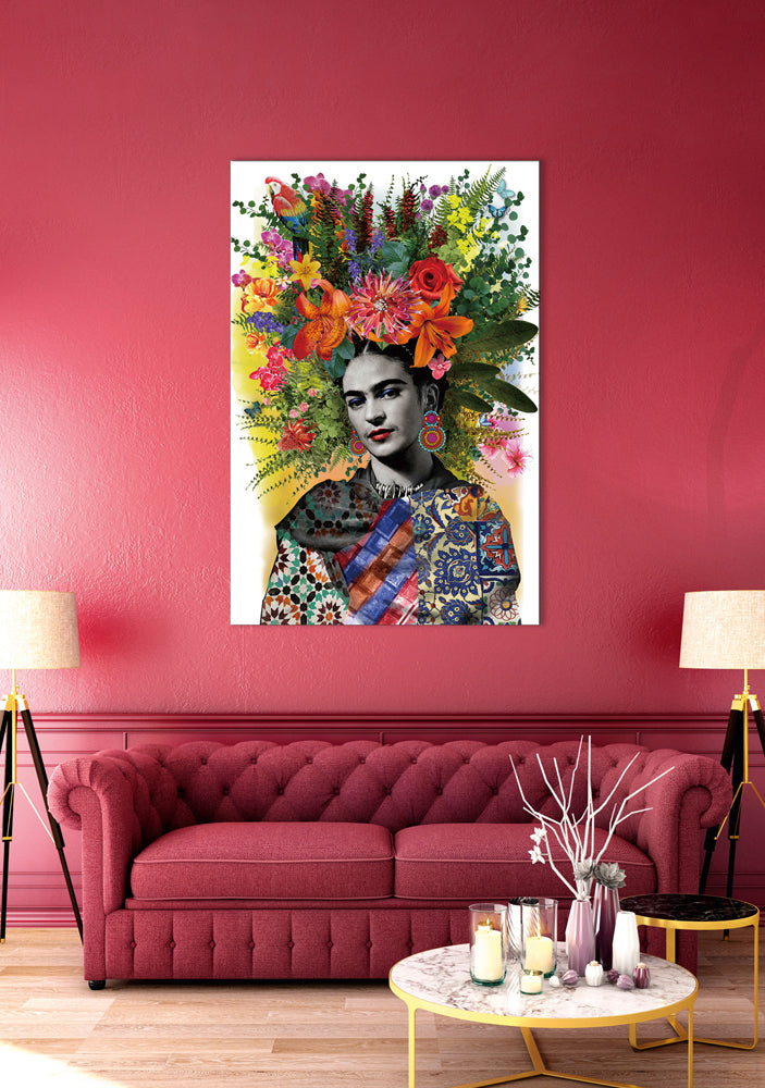 tableau en verre Fleurs du Mexique