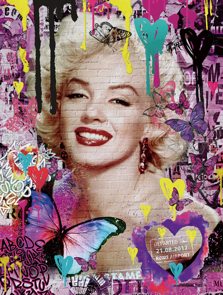 tableau sur verre Street Art "Hollywood"