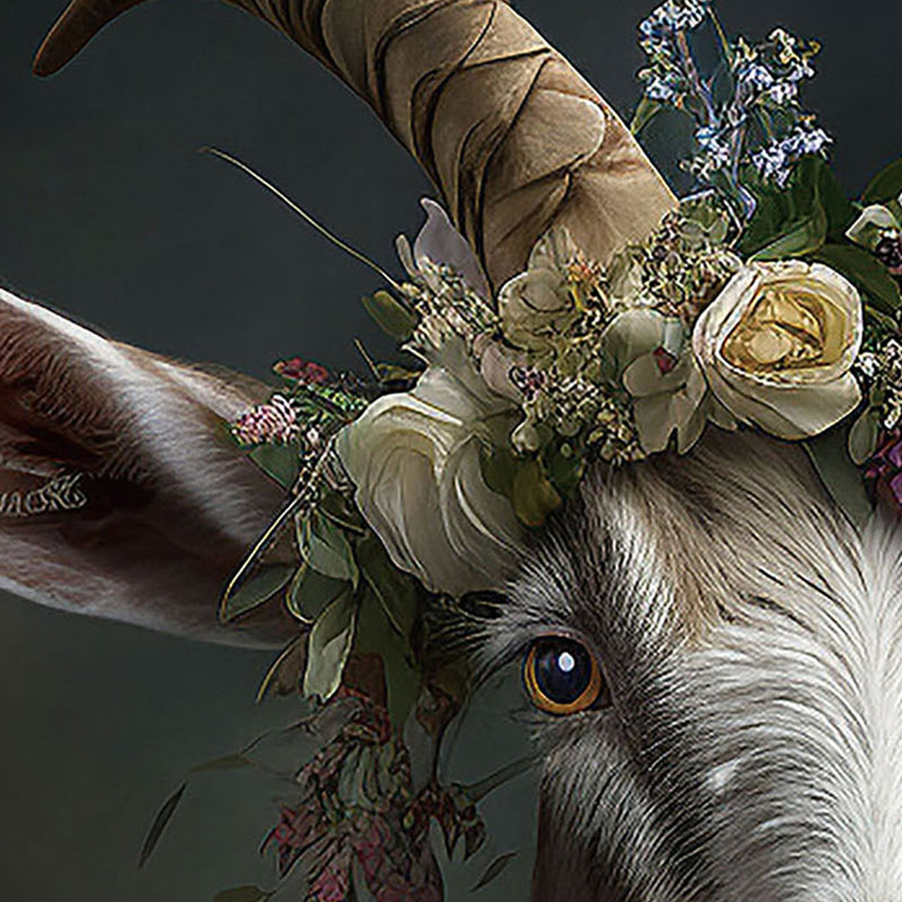 Glasbild Louise Ziege