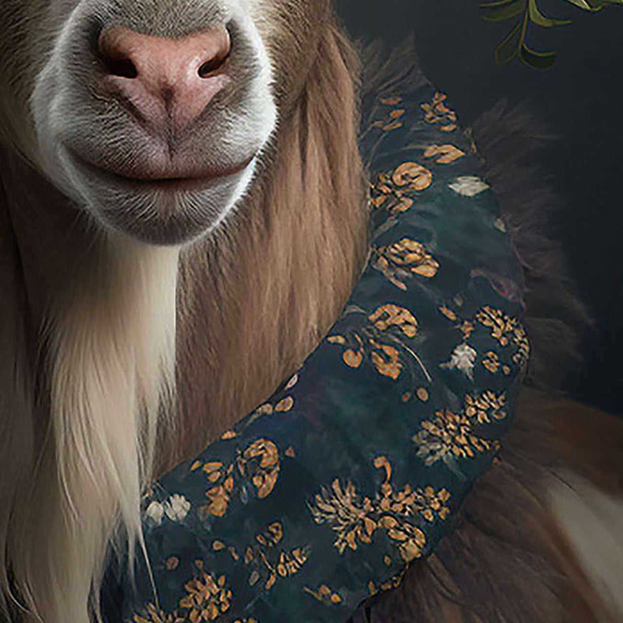 Glasbild Louise Ziege