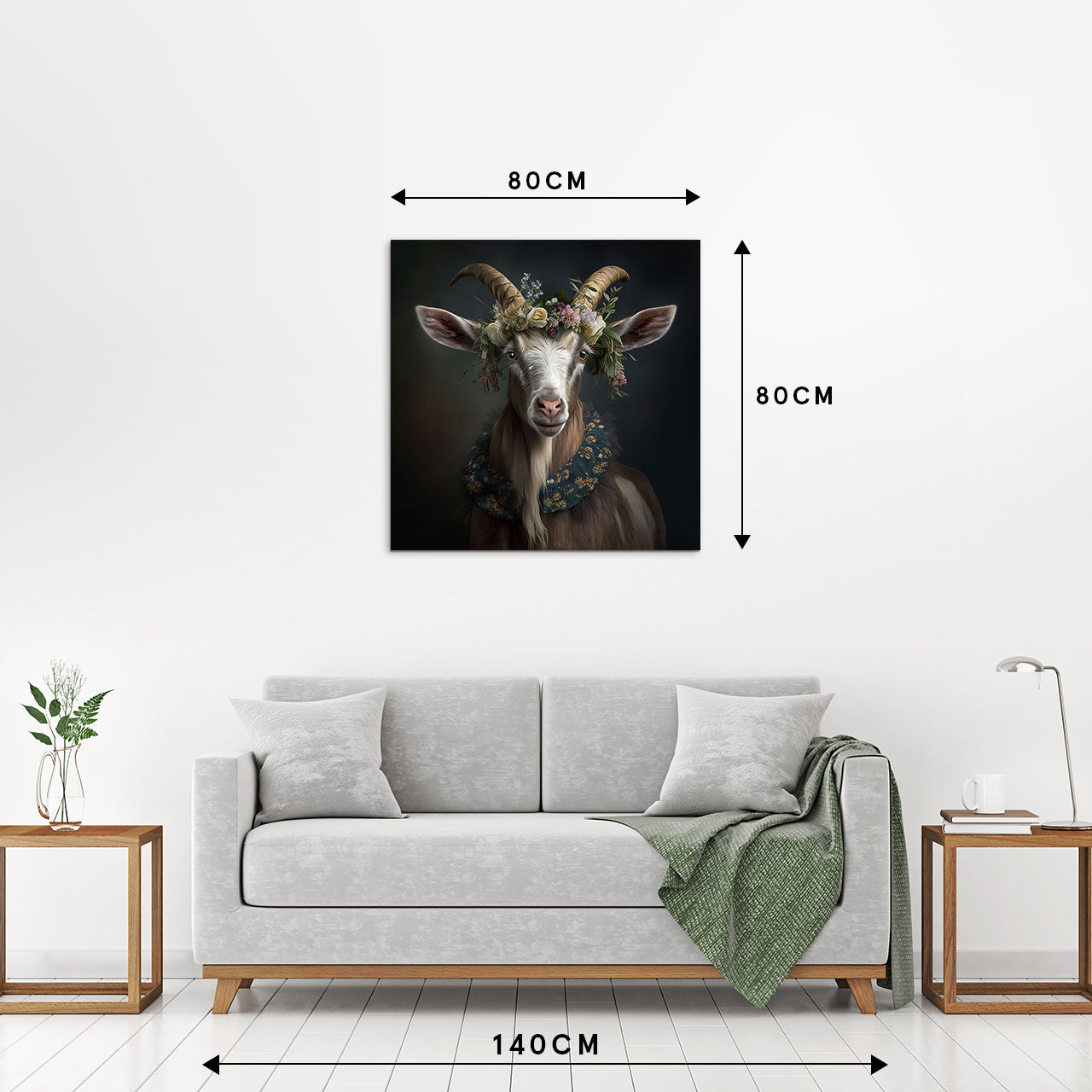 Glasbild Louise Ziege