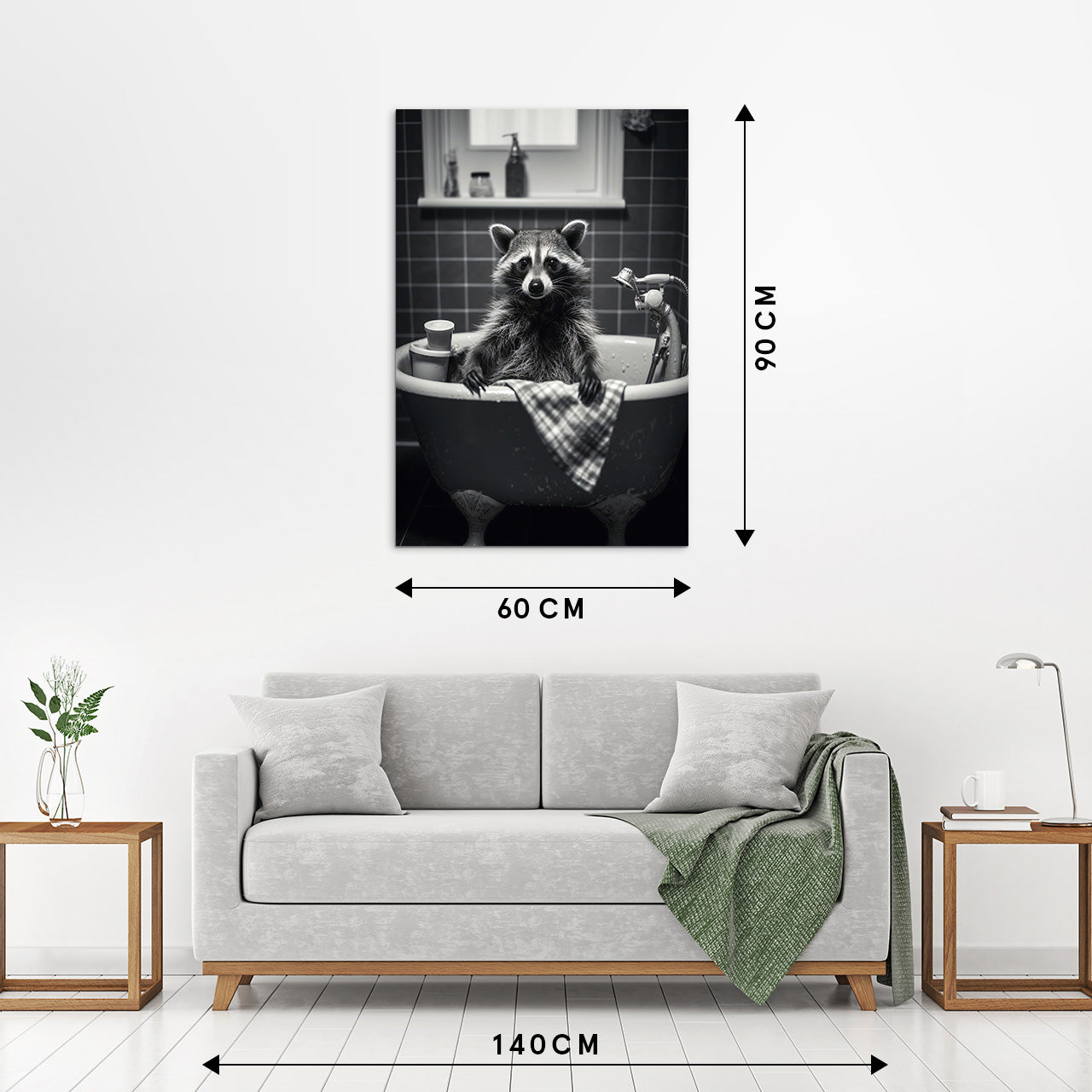 Tableau en verre Raton laveur !