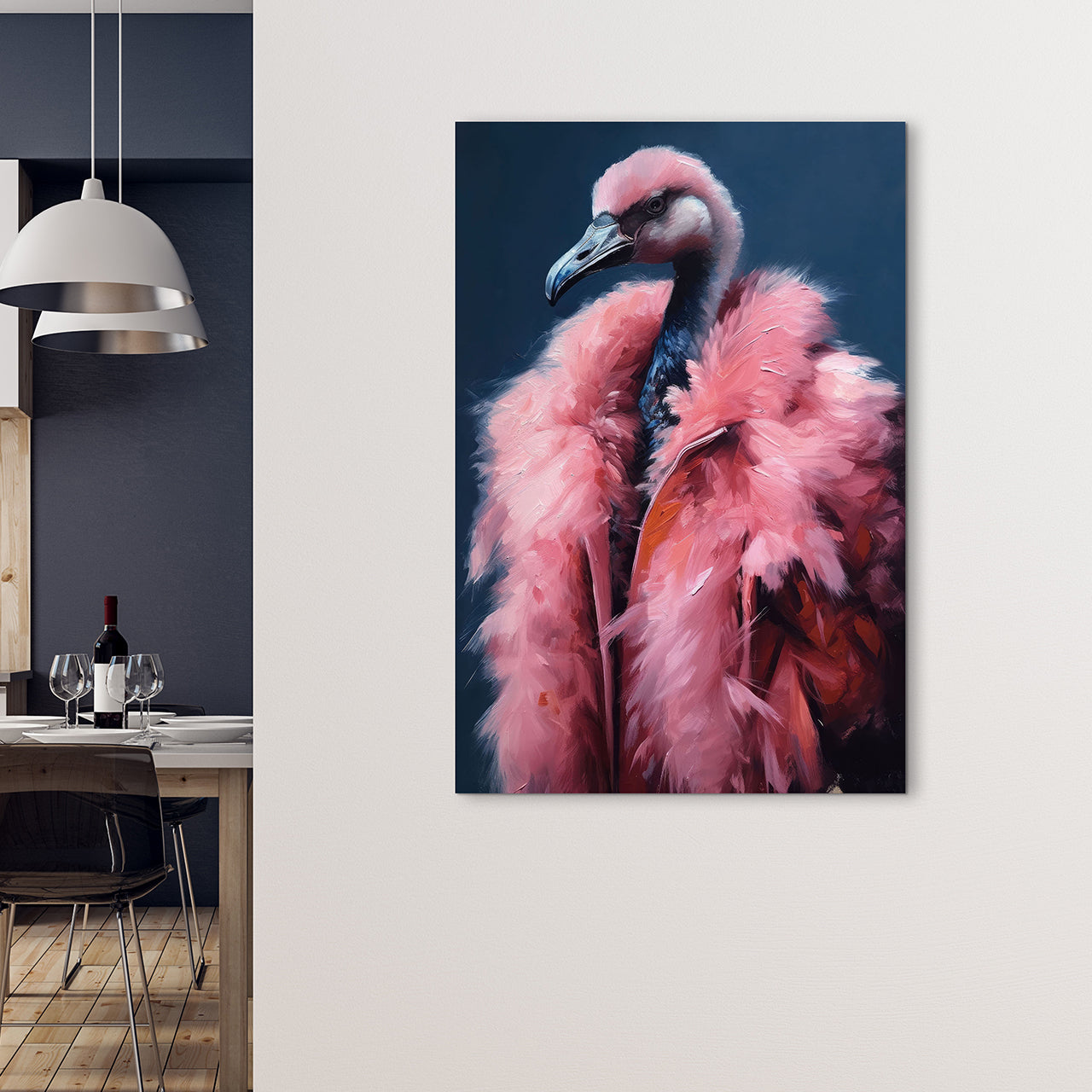 tableau en verre Glamour en rose