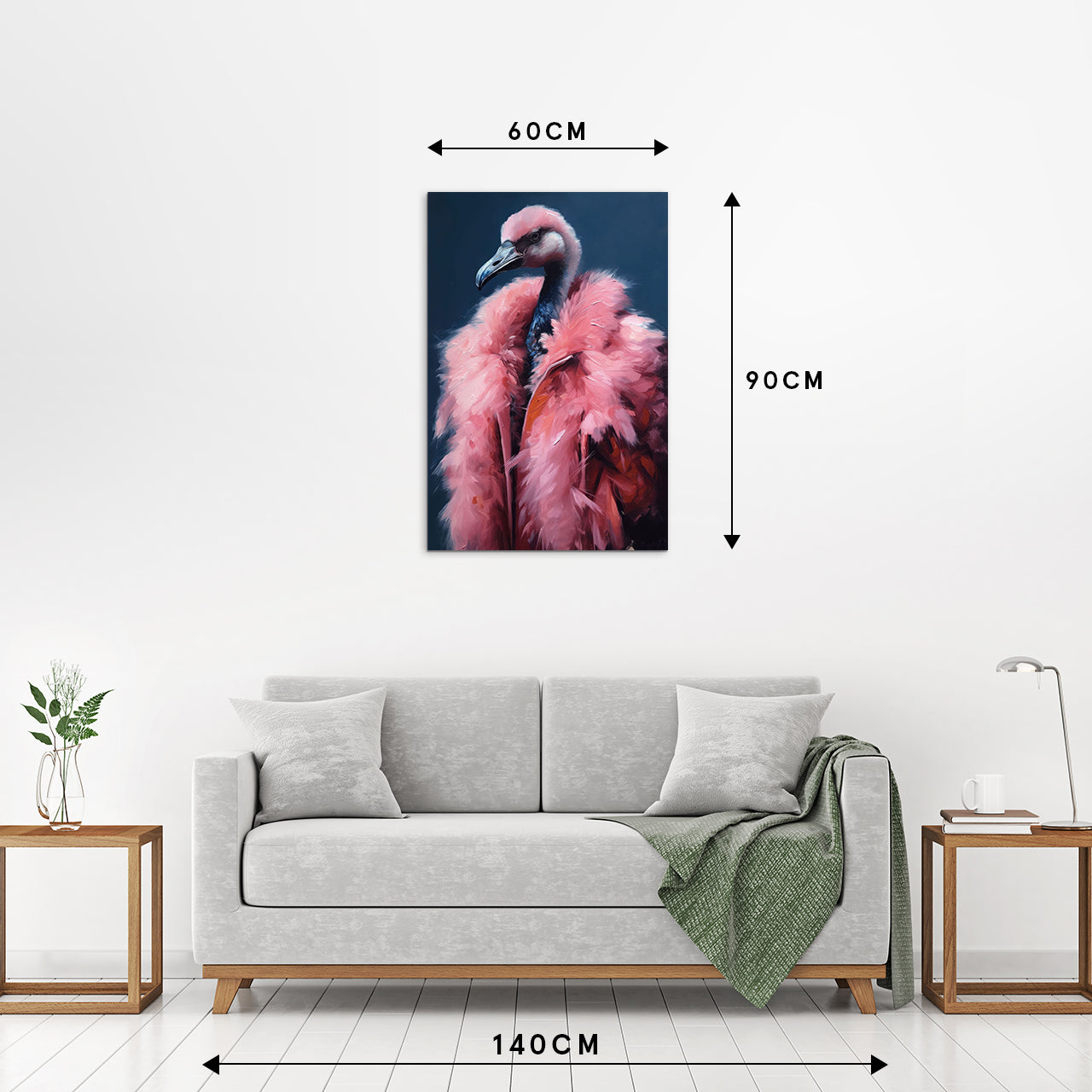 tableau en verre Glamour en rose