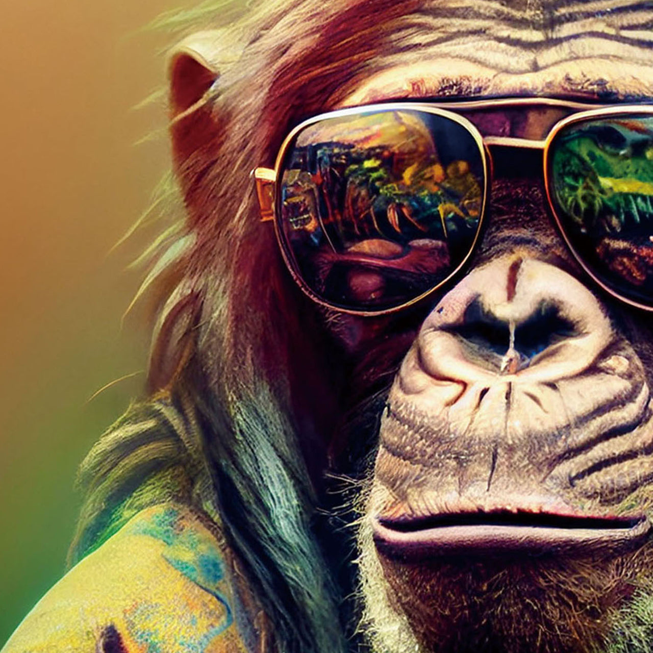 tableau en verre style hippie