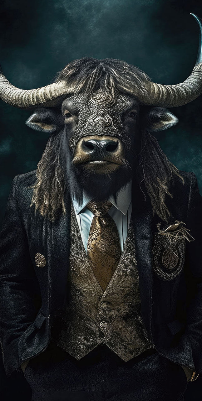 Glasbild Gentleman Bull