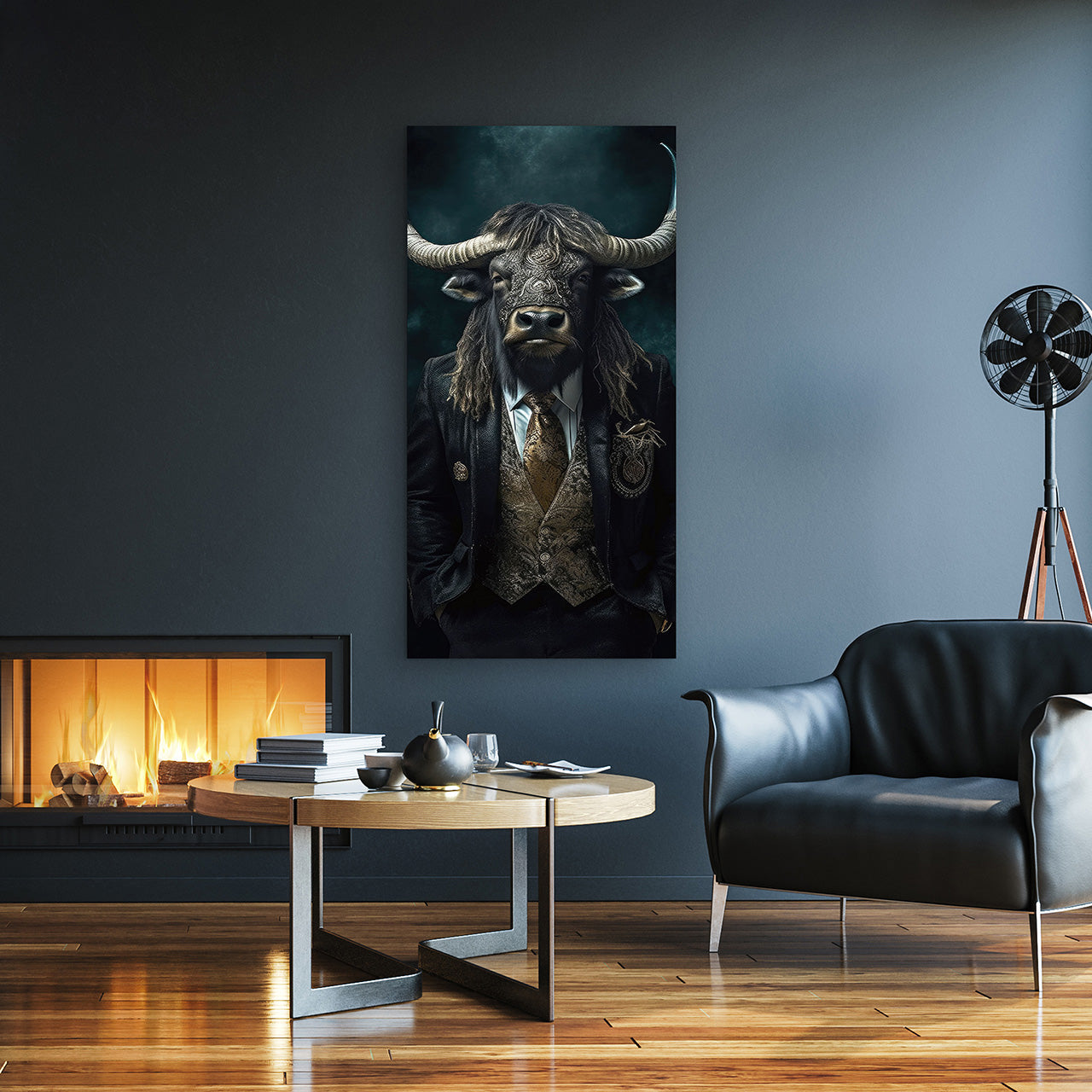 Glasbild Gentleman Bull