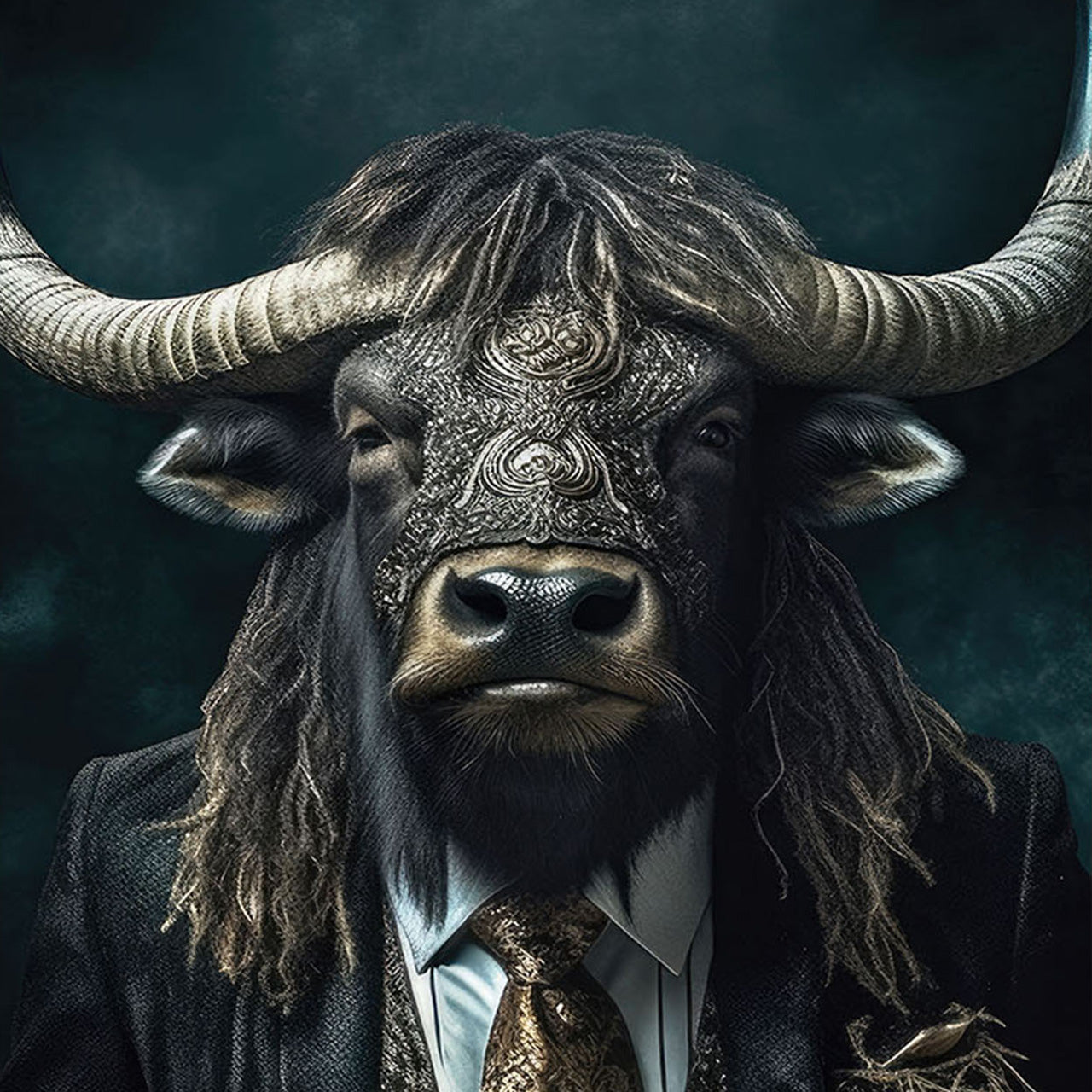 tableau en verre Gentleman Bull