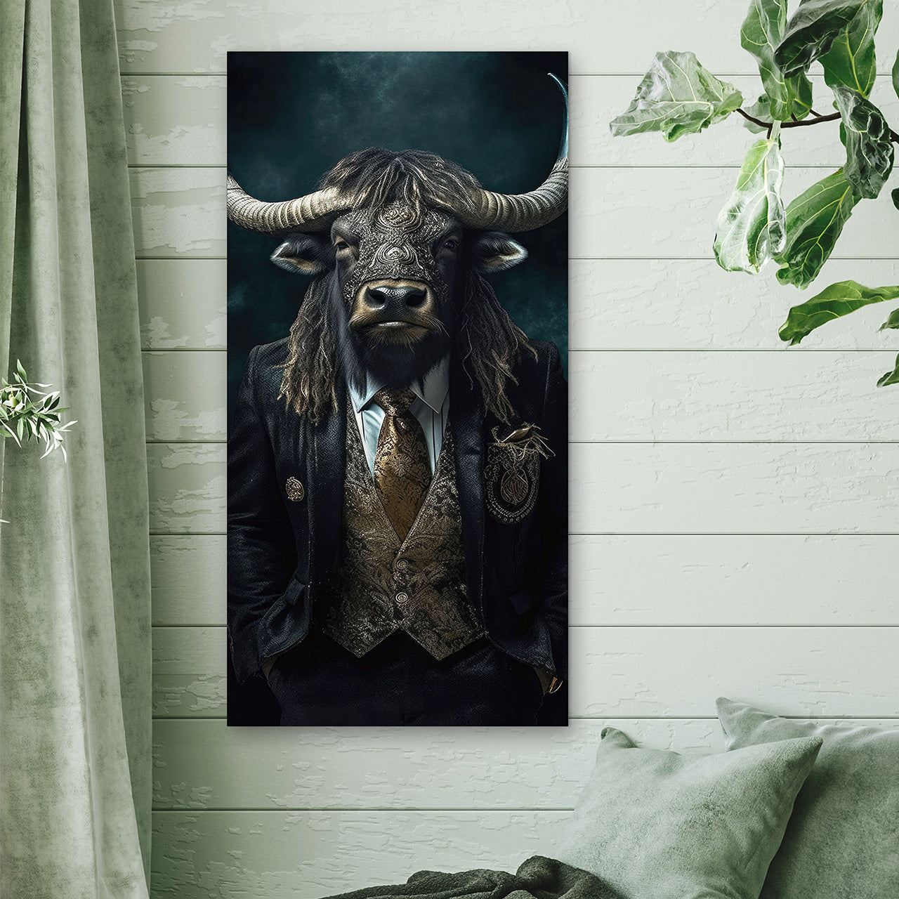 tableau en verre Gentleman Bull