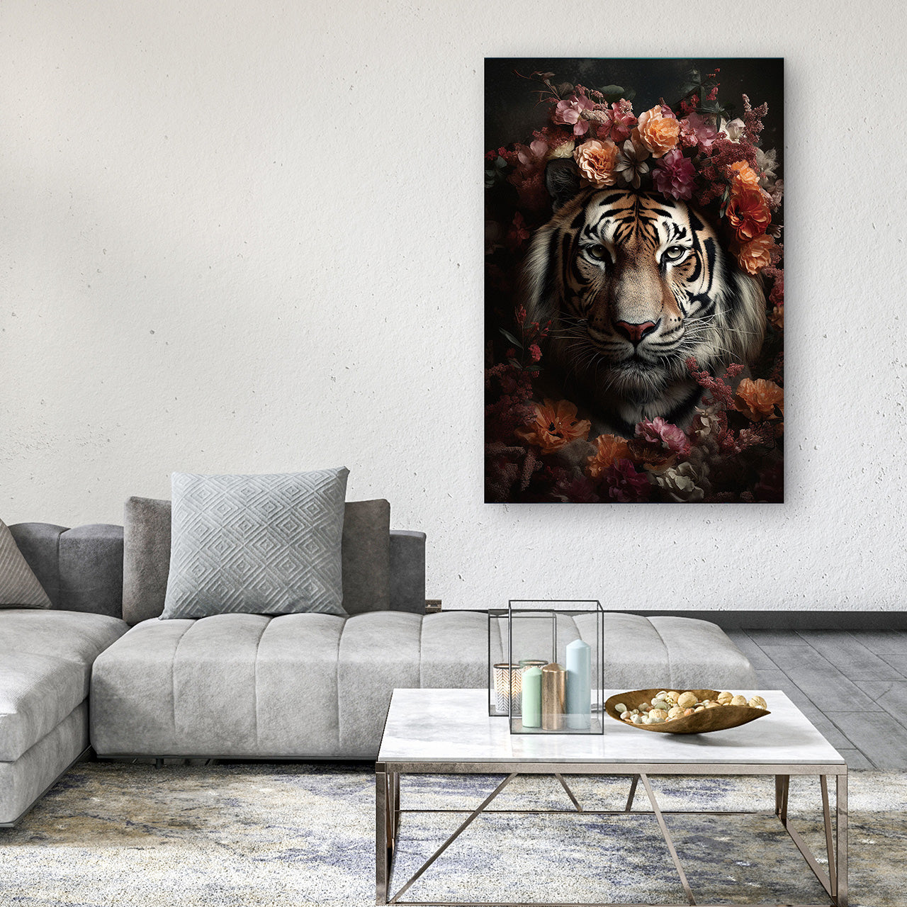tableau en verre Tiger Fowers