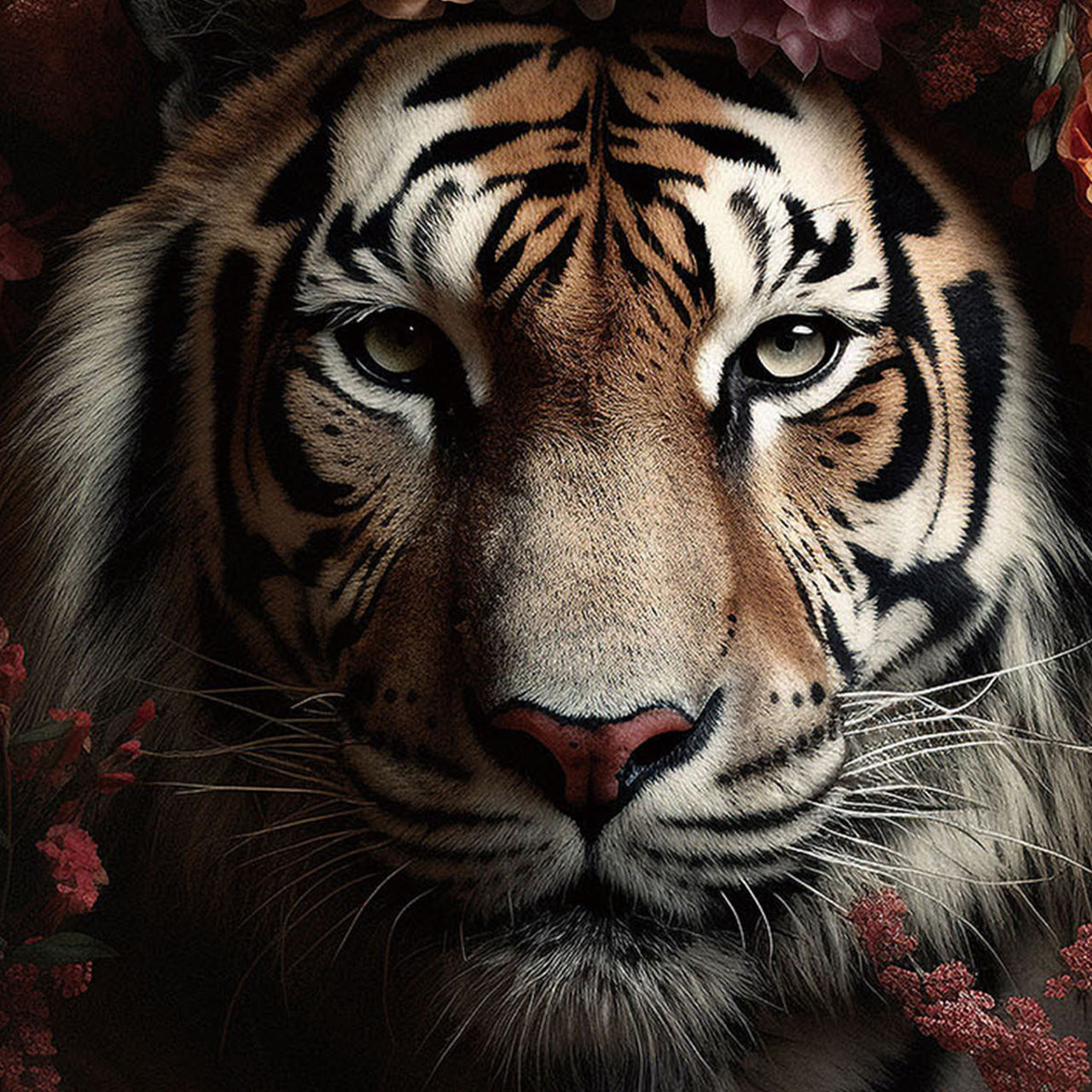 tableau en verre Tiger Fowers