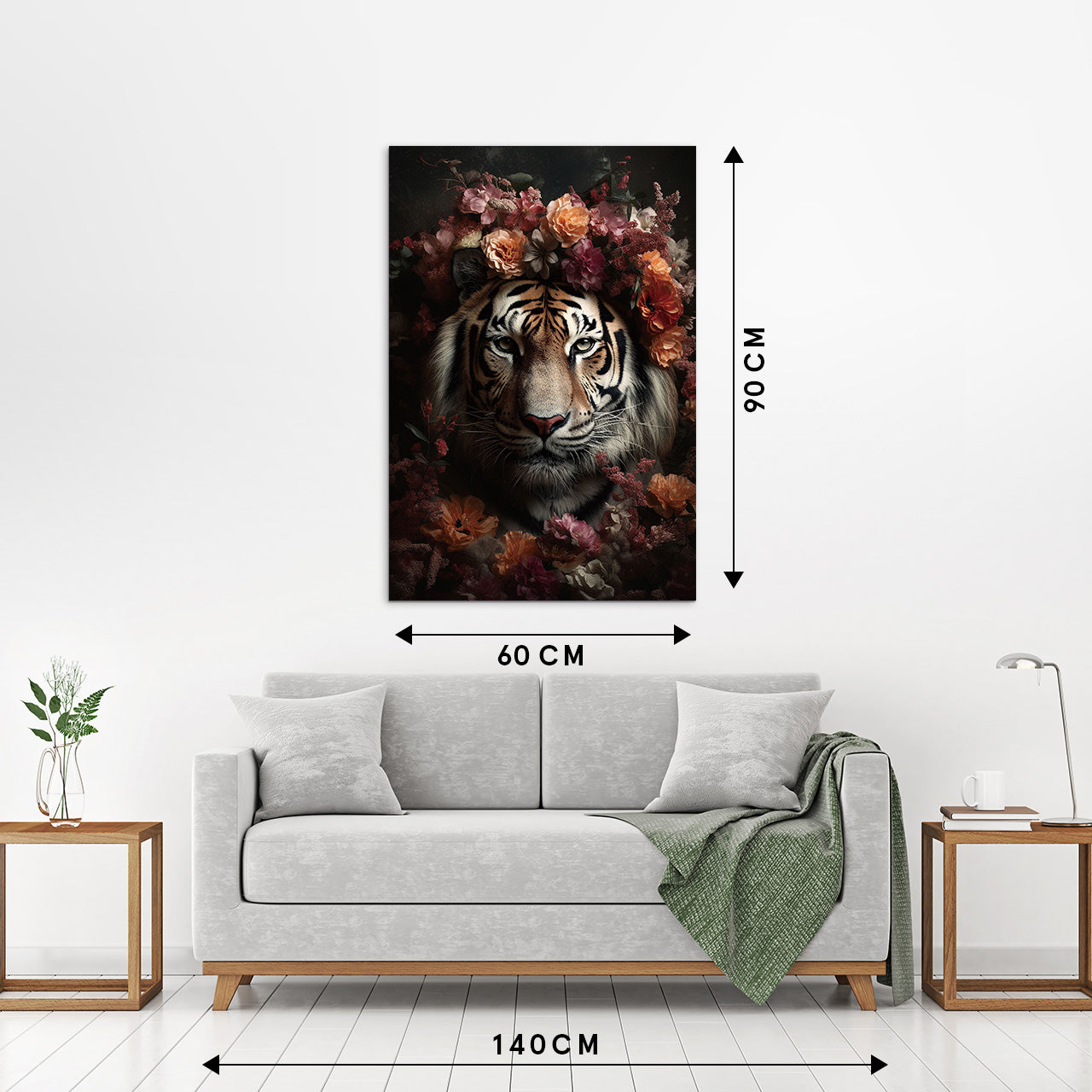 tableau en verre Tiger Fowers