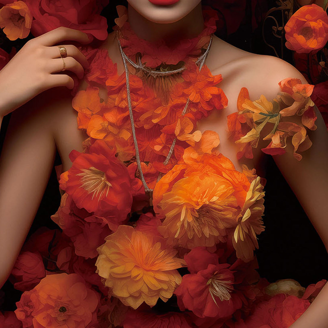 tableau en verre Beauté de la fleur d'oranger