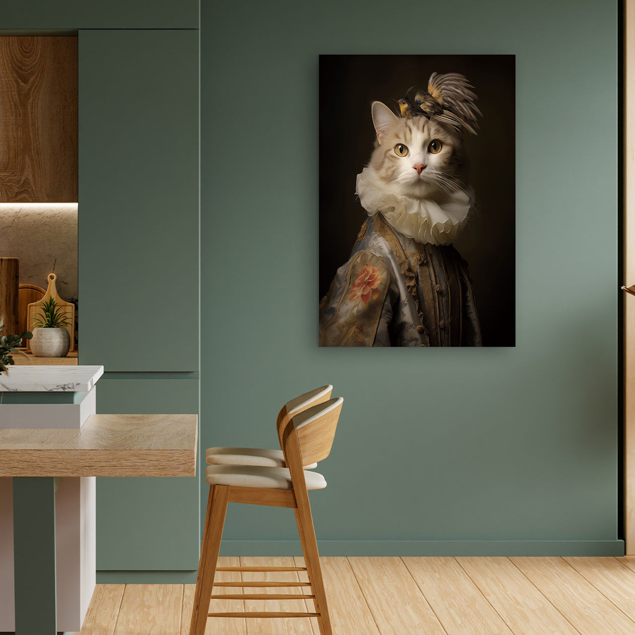 Glasbild Aristocratic Cat